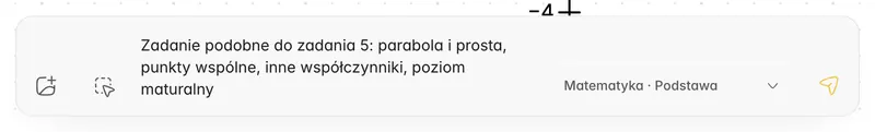 Panel generatora zadań z ikoną dodawania zdjęcia z Dysku i opisem zadania.